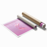 Extra large rolled print of a floral Cyprus scenery in muted earth tones, ideal for classy bathroom wall art.