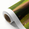 Art Deco poster of a Czech Republic landscape in pastel shades on rolled canvas, ideal for nursery wall art.
