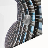 Large abstract wall art featuring muted earth tones on acrylic glass, ideal for dining room ambiance.