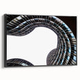 Black and white vintage poster art on framed canvas depicting a serene Denmark landscape, ideal for bedroom wall decor.