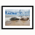 Extra large abstract art print with vibrant, colorful textures, framed in black, suited for living room decor.