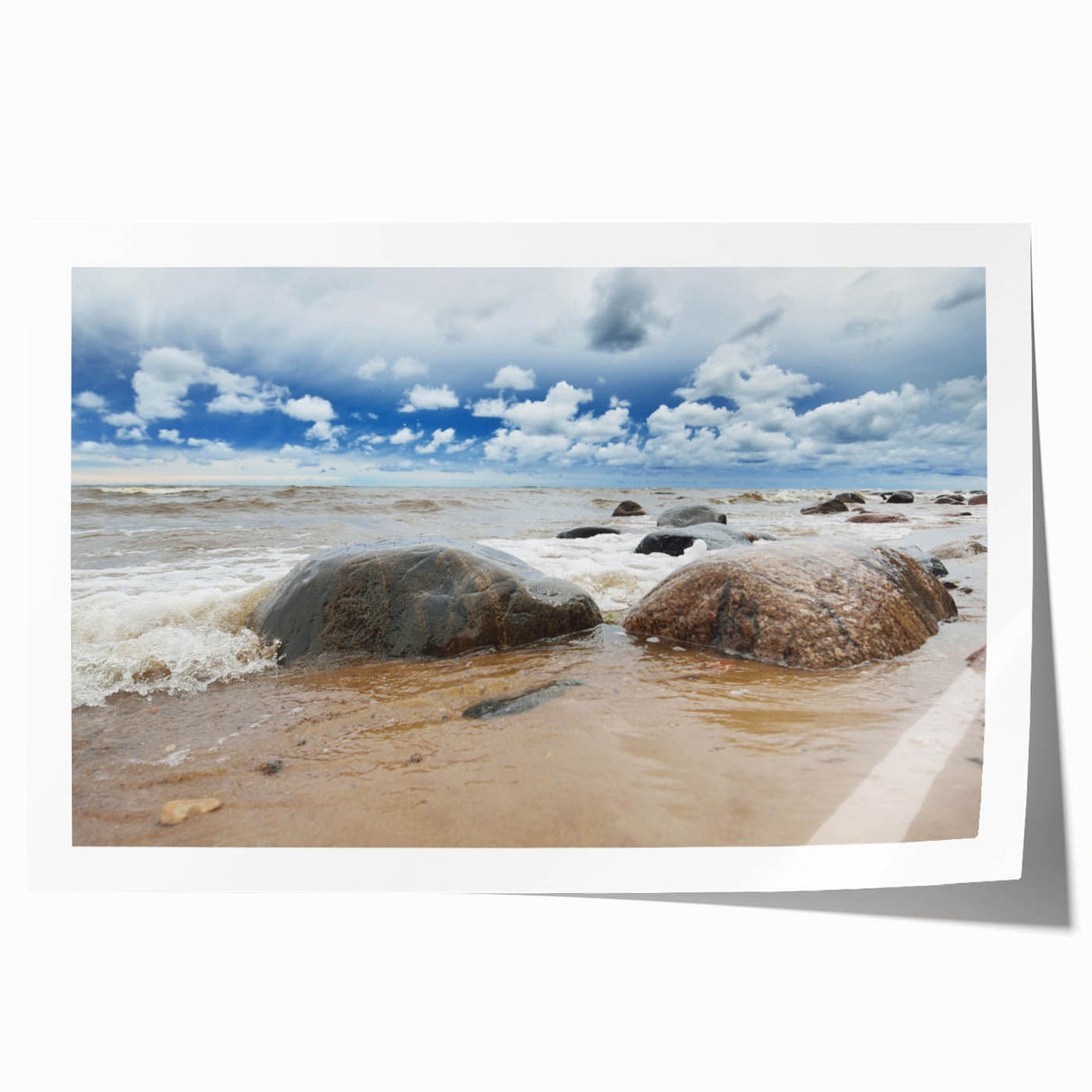 Extra large rolled print of a floral European Estonian scenery, ideal for art wall dining room decor.