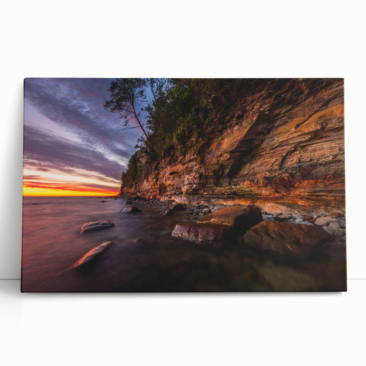 Large black and white photograph of a European scenery on stretched canvas, ideal for kitchen wall art.
