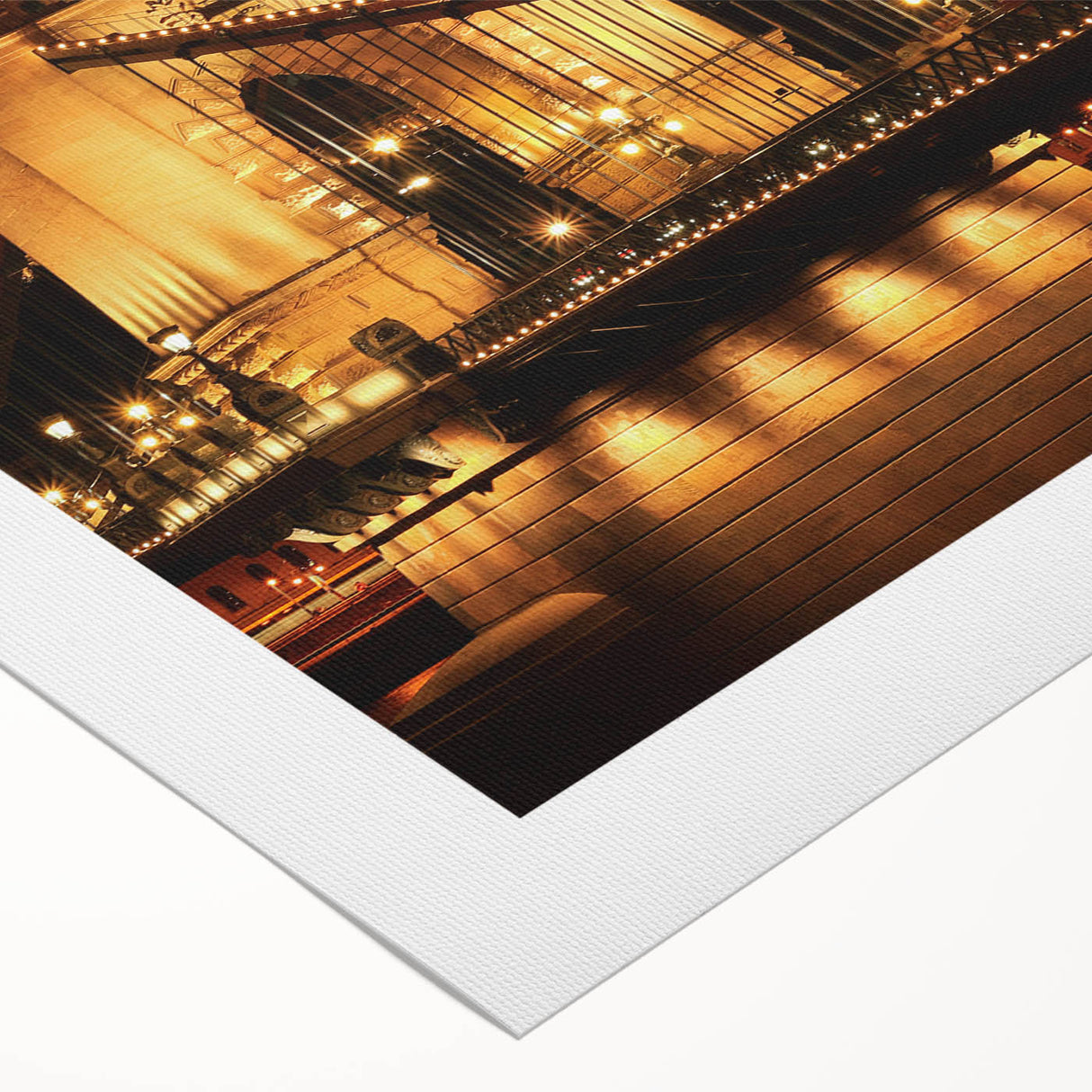 Art deco poster of a European cityscape in muted gray and blue tones on rolled canvas, suitable for dining room decor.