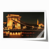 Rolled print of a European Hungarian scenery with floral elements in soft color tones, suitable for dining room wall art.