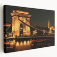 Large art print of a European cityscape in muted earth tones on stretched canvas, ideal for kitchen wall decor.