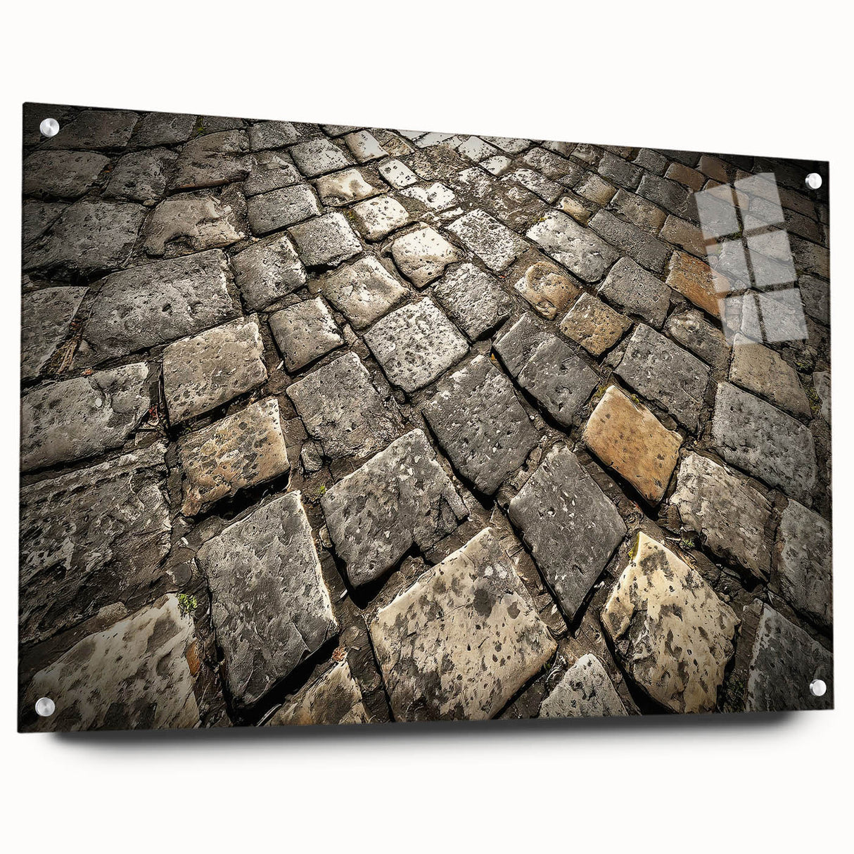 Acrylic print of Rome scenery with vibrant daytime colors, ideal for dining room decor.