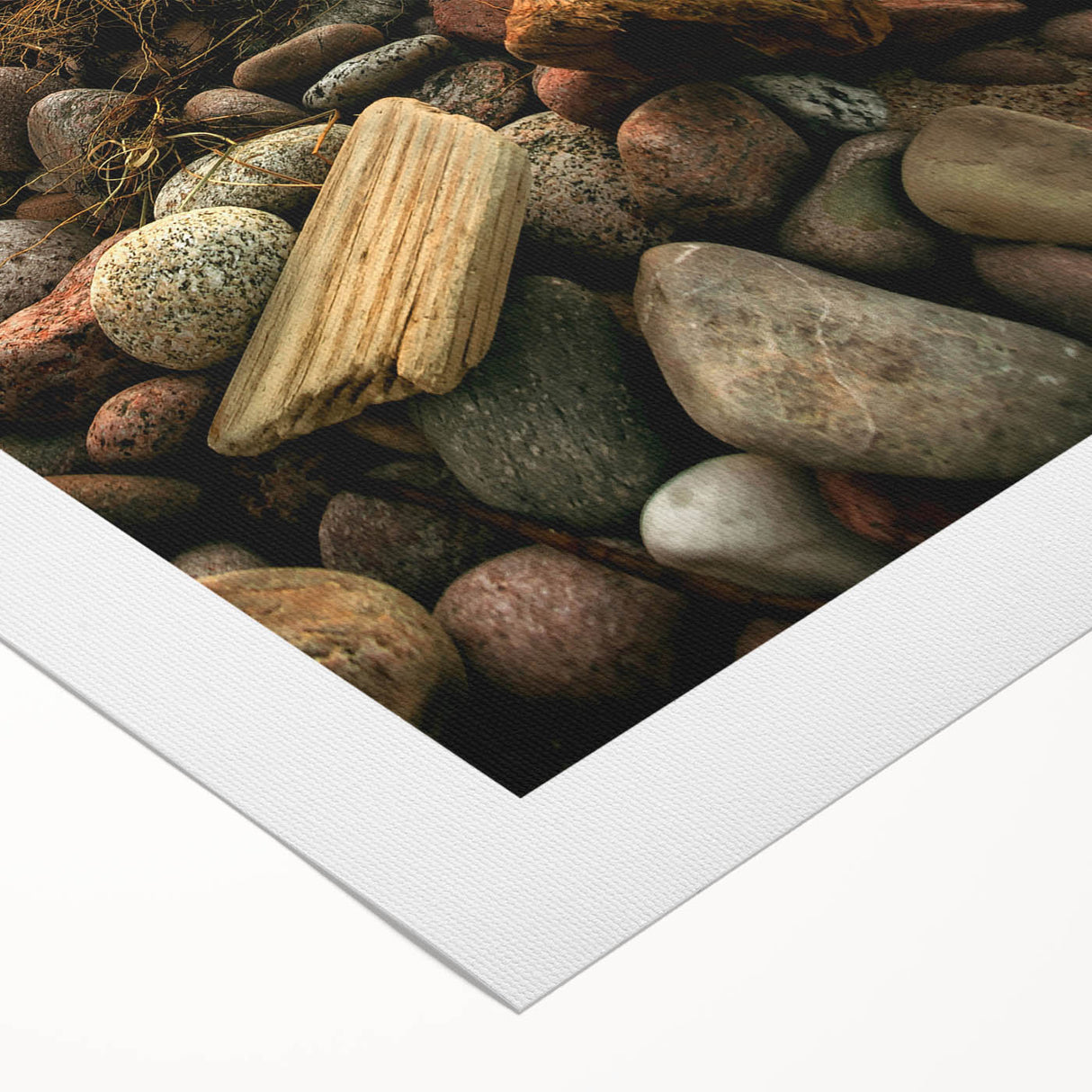 Art deco poster of a European Lithuania scenery in muted earth tones on rolled canvas, suitable for dining room decor.
