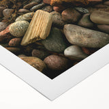 Art deco poster of a European Lithuania scenery in muted earth tones on rolled canvas, suitable for dining room decor.