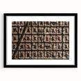 Extra large textured abstract art print of colorful Barcelona scenery on a black framed canvas, ideal for living room decor.