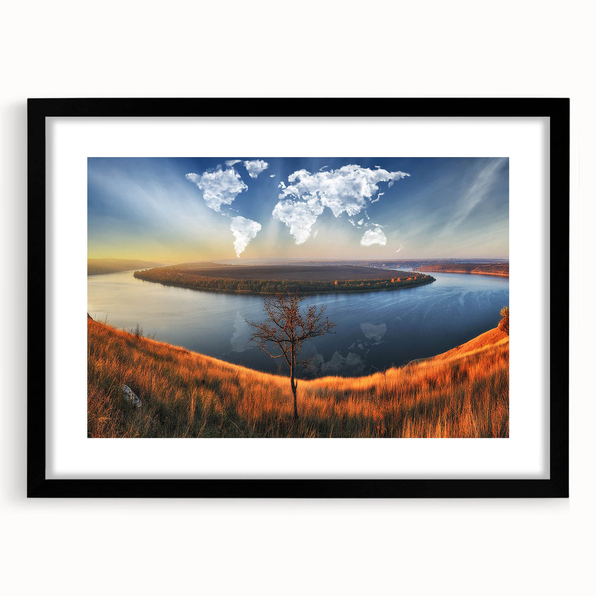 Colorful abstract art print of a European scenery in vibrant hues on a textured, extra large canvas.