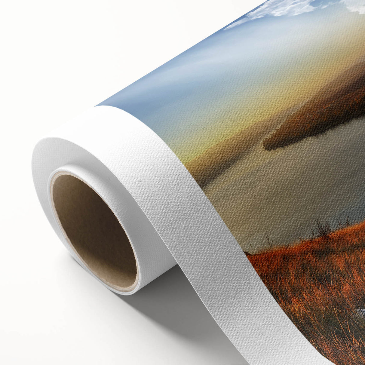 Art Deco poster of a European scenery in pastel shades on rolled canvas, ideal for nursery wall art.