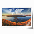 Extra large rolled print of a Ukrainian landscape featuring gentle floral elements in soft earth tones.