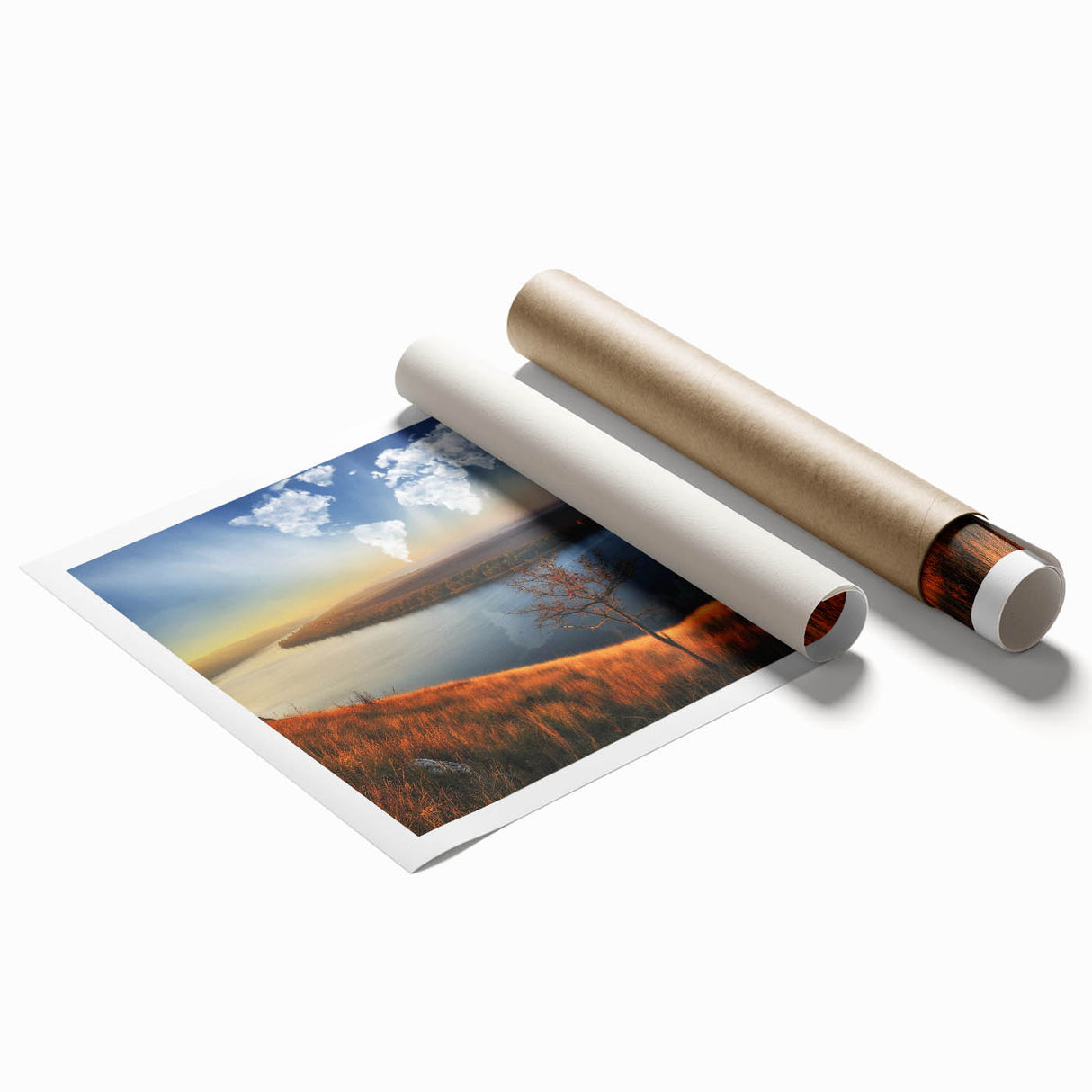 Extra large rolled print depicting vibrant floral scenery in Europe, ideal for classy bathroom wall art.
