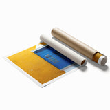 Extra large rolled print of Yucatan scenery with lush florals in vibrant colors, ideal for classy bathroom wall art.