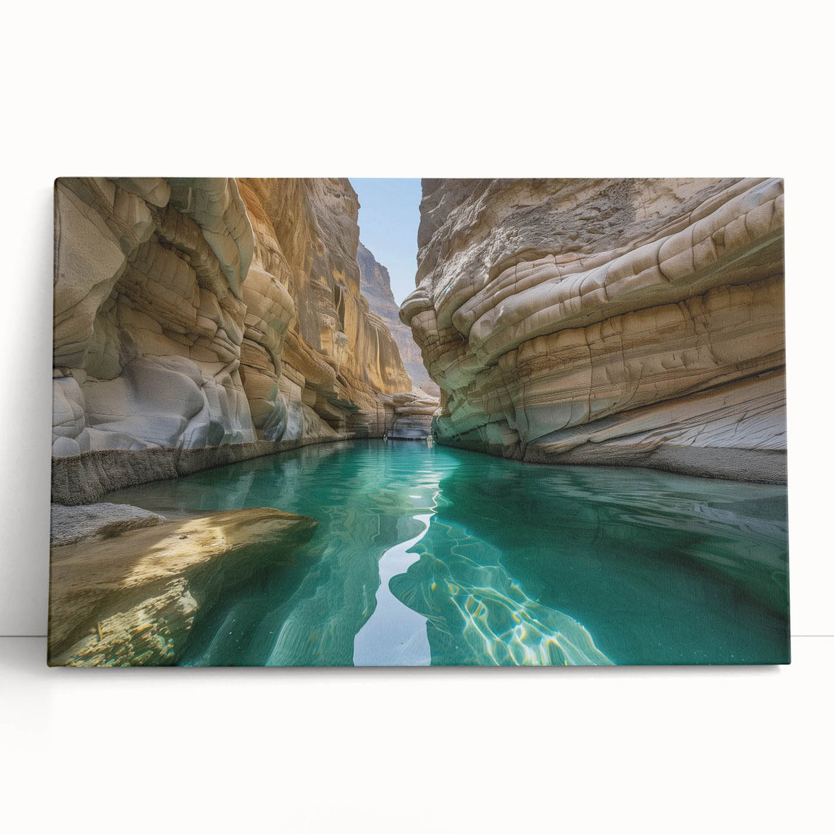 Black and white stretched canvas of a Middle Eastern landscape, ideal for kitchen wall art or bedroom ambiance.