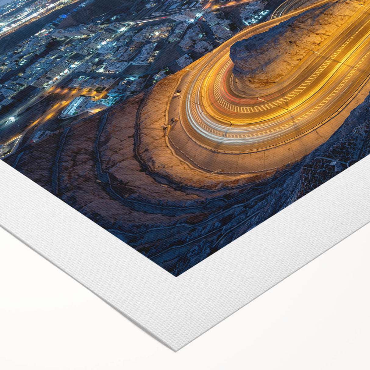 Art deco poster of an Omani landscape in earth tones on rolled canvas, suitable for dining room decor.
