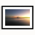 Extra large abstract art print featuring colorful, textured depiction of Auckland scenery on a black framed canvas.