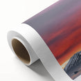 Art deco poster of Canterbury, New Zealand scenery on rolled canvas, featuring muted earth tones.