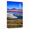 Acrylic print of a Bolivian landscape in muted earth tones, suitable for dining room decor.