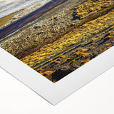 Art deco poster depicting a serene Bolivian landscape in soft earth tones on rolled canvas.