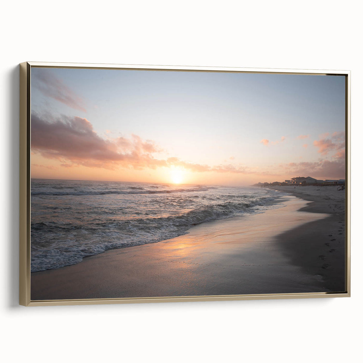 Framed canvas wall art featuring a vintage-style Alabama landscape in muted earth tones, ideal for bedroom decor.