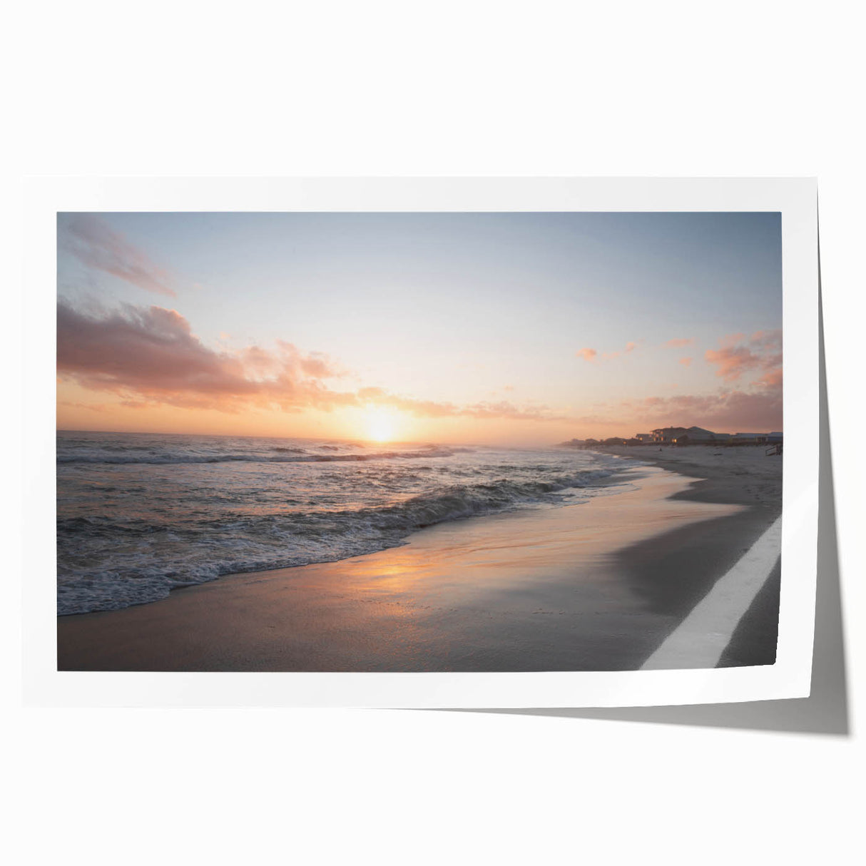Rolled print of an Alabama landscape featuring soft pastel hues, ideal for art wall dining room decor.