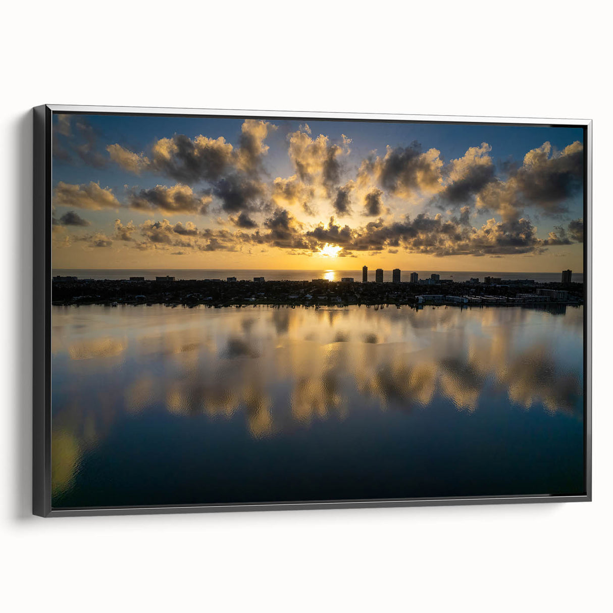 Black and white vintage poster art of Daytona landscape on framed canvas, ideal for bedroom wall decor.