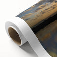 Art Deco poster of Daytona scenery on rolled canvas, featuring pastel shades; ideal for nursery wall art.