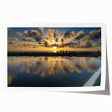 Extra large rolled print of Daytona scenery with floral designs in muted colors, ideal for dining room wall art.