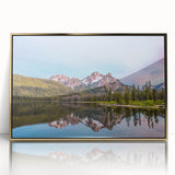 Framed acrylic print of a serene Idaho landscape in warm earth tones, ideal for modern art wall decor.