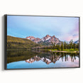 Black and white landscape art painting of Idaho scenery on framed canvas, ideal for bedroom wall decor.