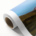 Art Deco poster of Idaho scenery on rolled canvas, featuring muted earth tones, ideal for nursery wall art.