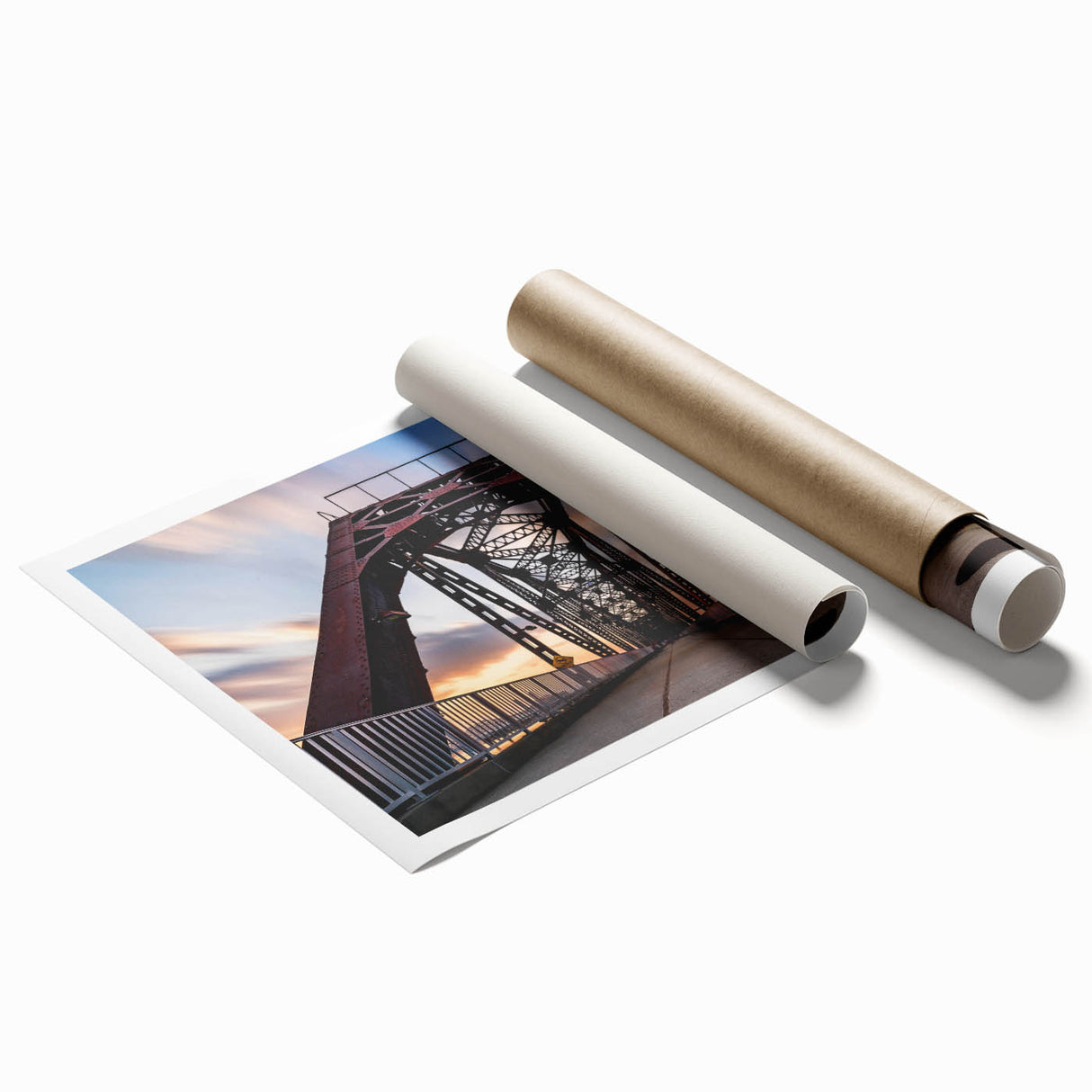 Extra large rolled print featuring a serene Kentucky landscape with vibrant green and blue tones.