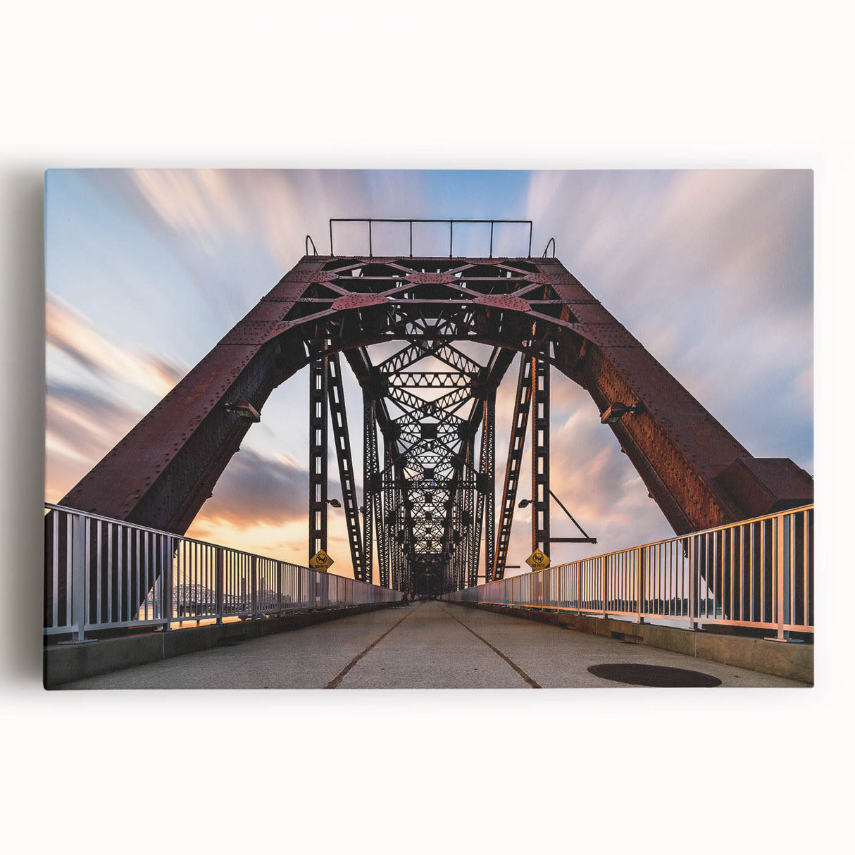 Black and white photo of a Kentucky landscape on large stretched canvas, suitable for kitchen art.