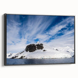 Black and white framed canvas depicting the Charlotte skyline, ideal for bedroom wall art.