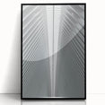 Large abstract wall art featuring Seattle skyline in muted gray and blue tones on framed acrylic.
