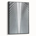 Black and white framed canvas of Seattle landscape, ideal for bedroom wall art with vintage poster style.