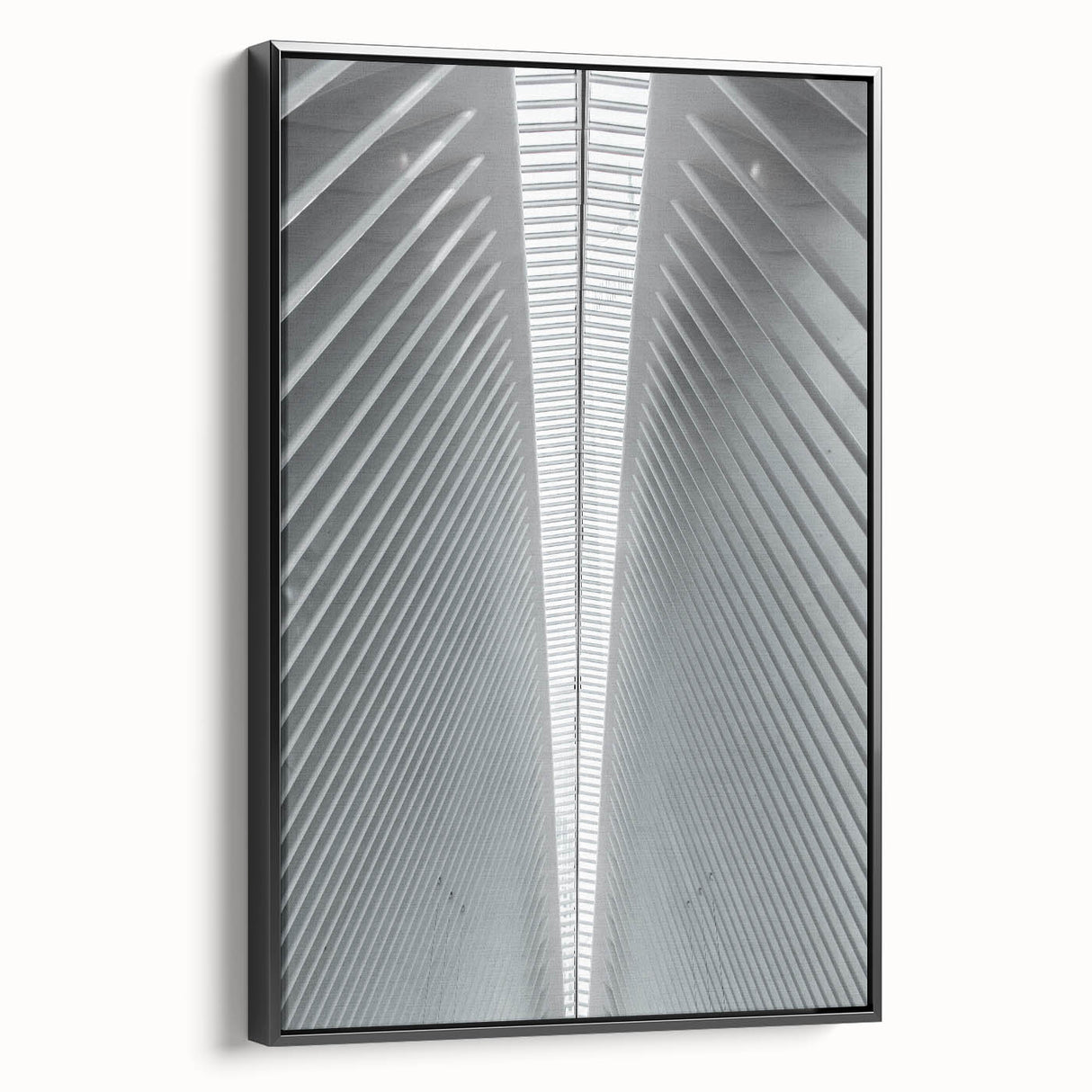 Black and white framed canvas of Seattle landscape, ideal for bedroom wall art with vintage poster style.