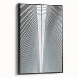 Black and white framed canvas of Seattle landscape, ideal for bedroom wall art with vintage poster style.