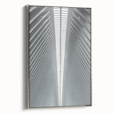 Landscape art painting of the Seattle skyline in vibrant colors on a silver-framed canvas, ideal for living room decor.