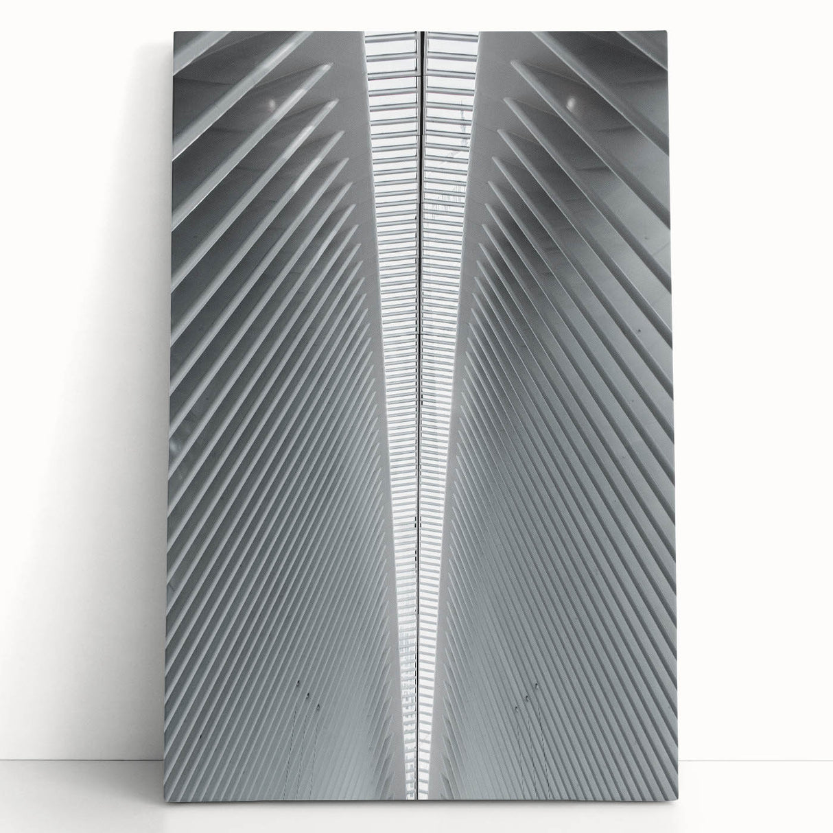 Black and white large art print of Seattle skyline on stretched canvas, ideal for kitchen wall art or bedroom decor.