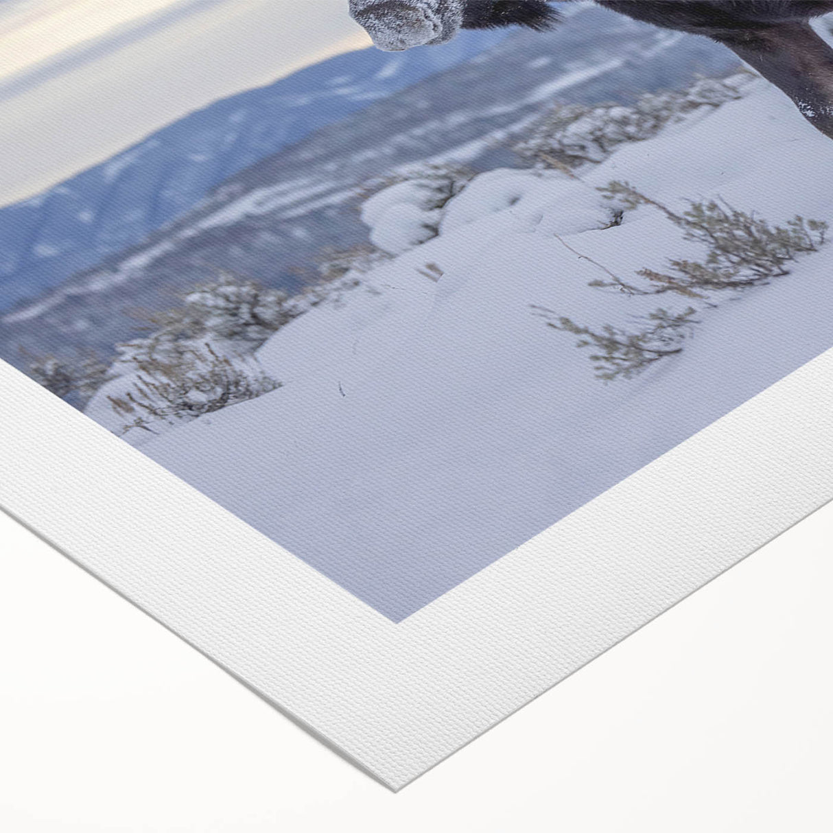 Art deco poster of Grand Tetons scenery in muted earth tones on rolled canvas, suitable for dining room wall art.