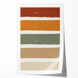 Extra large rolled print featuring autumnal floral design in warm hues, ideal for art wall dining room.