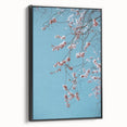Black and white vintage poster art of a spring landscape on framed canvas, suitable for bedroom decor.