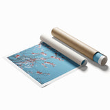 Extra large rolled canvas print featuring vibrant floral design, ideal for classy bathroom or large living room wall art.