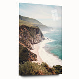 Large abstract wall art on acrylic featuring swirling blue and green hues, ideal for bedroom or dining room decor.