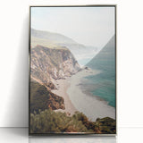 Mid-century modernist art featuring geometric shapes in pastel colors on a silver-framed acrylic, ideal for nursery wall art.