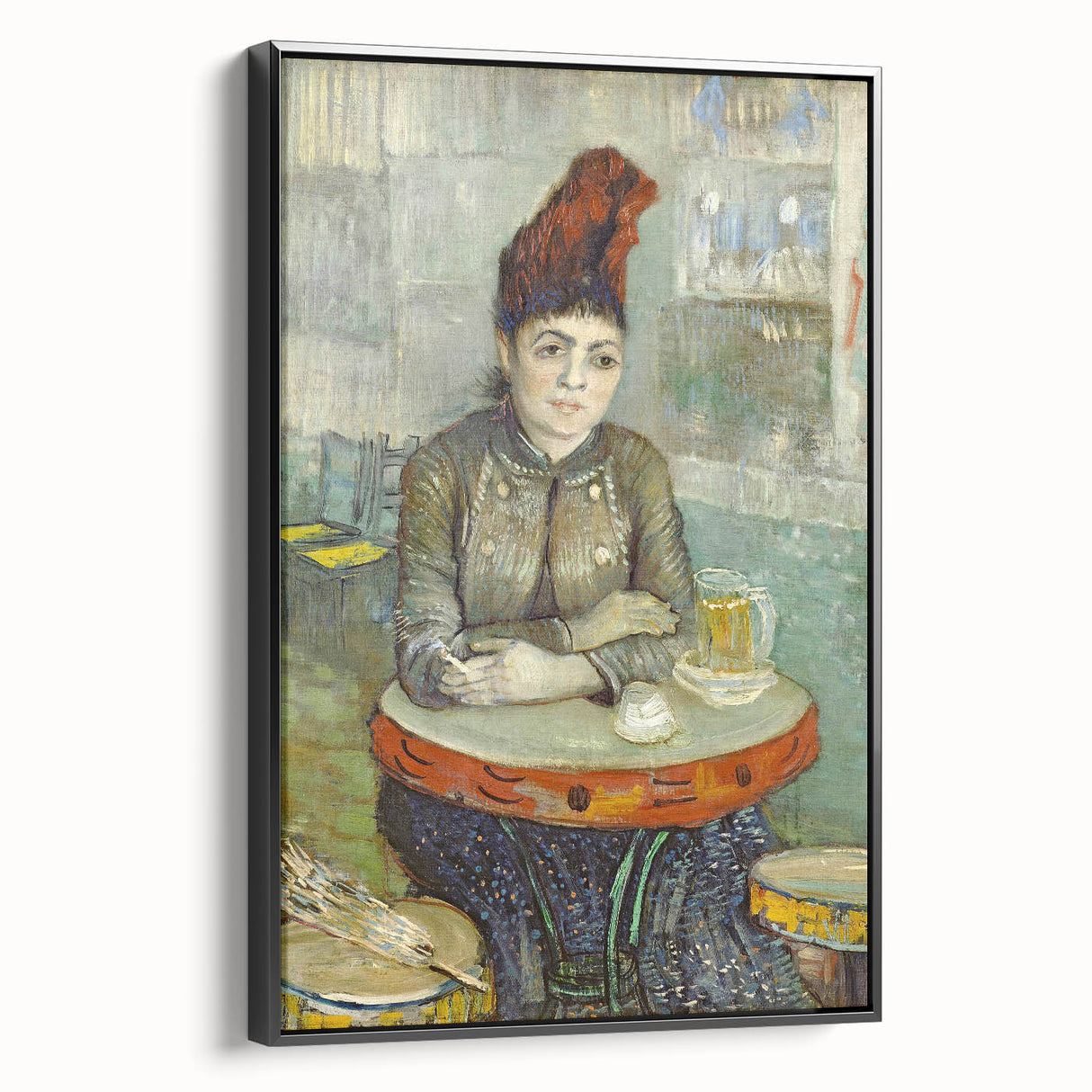 Black and white vintage poster art of a landscape on framed canvas, ideal for bedroom wall decor.