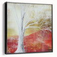 Abstract floral framed canvas artwork showcasing a black side view, featuring vibrant colors and intricate patterns. Ideal for modern home decor, this piece adds elegance and sophistication to any space. Perfect for art enthusiasts looking to enhance their interior design.